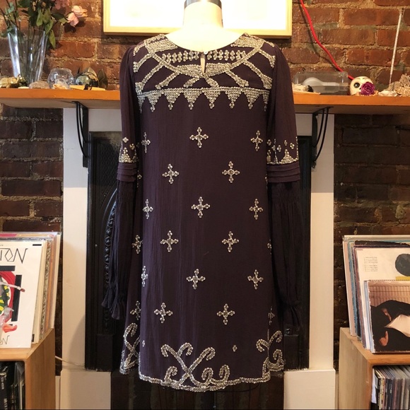 Shell 🐚 Embellished Gauze Dress 💜 - Picture 7 of 8